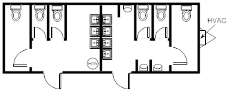 Restroom, 12x34 HCD 