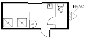 Restroom, 8x20 HCD  w/Shower